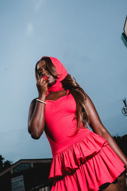 The Milu Swim Dress - Red